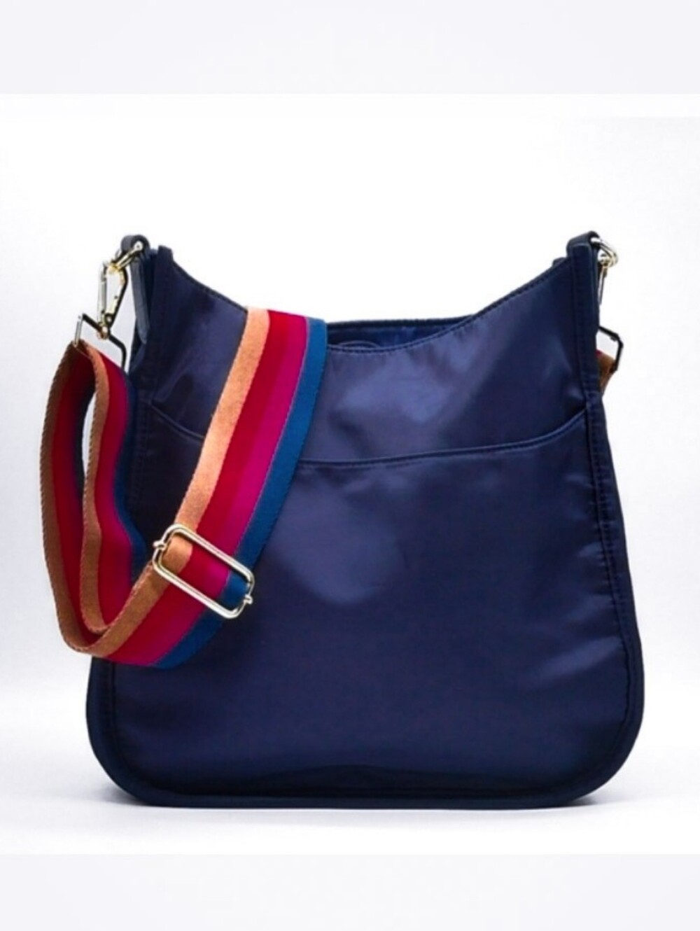 New Ah-Dorned Everly Water Resistant Nylon Crossbody Shoulder Bag In Indigo Blue